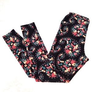 OS LuLaRoe Paisly Floral Leggings